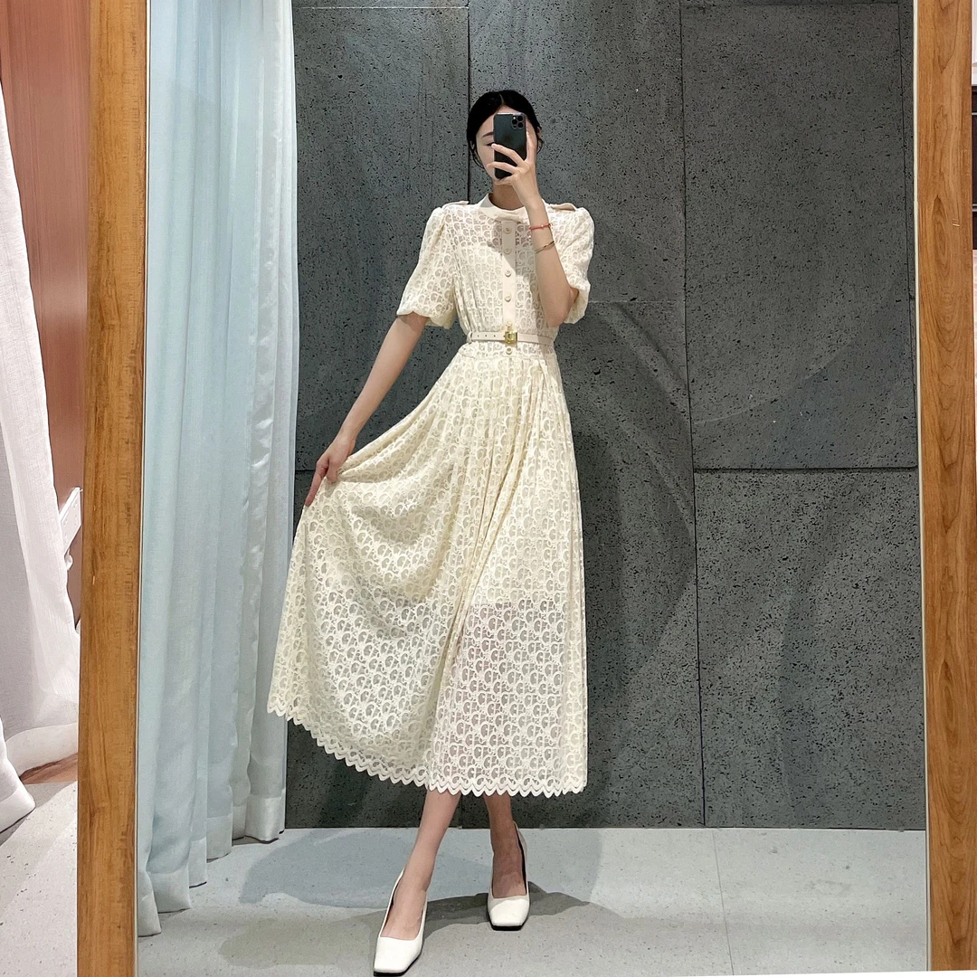 《水滴》M1890 蕾丝连衣裙 衣长124 款号S51324