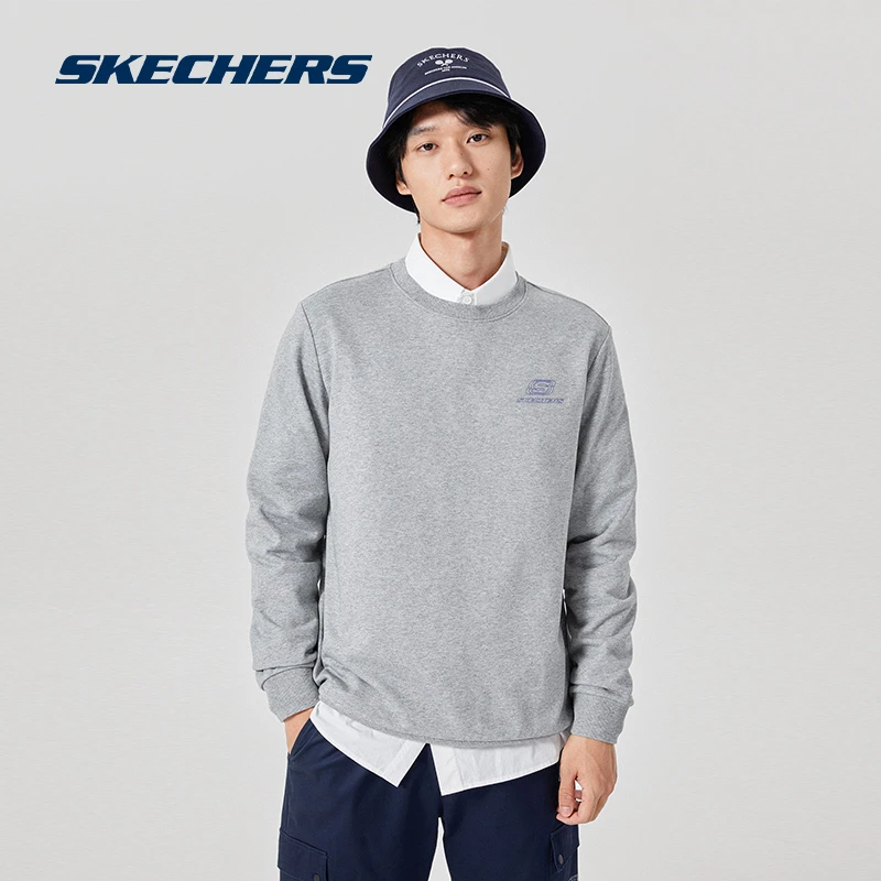 SKECHERS/斯凯奇秋季新款休闲圆领男女款时尚百搭卫衣L422U220