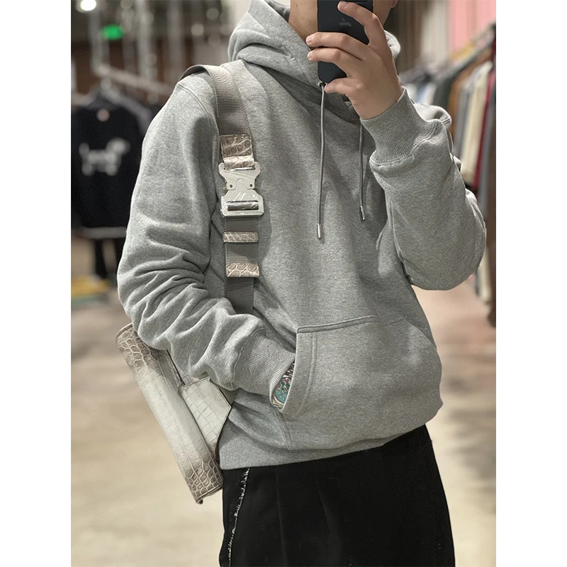 （主店）9800版”富帅的早春 灰色调“100%长绒棉 抓绒 连帽卫衣