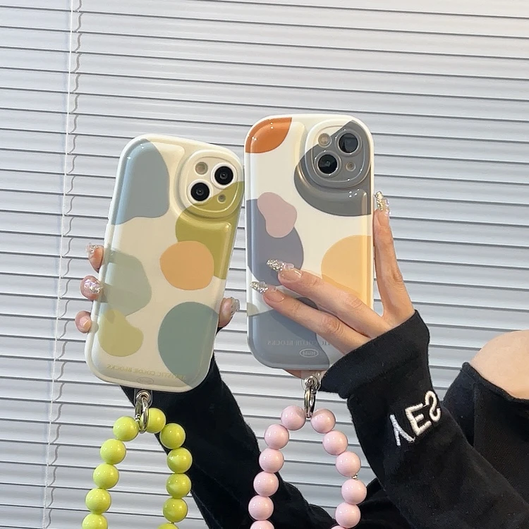 莫兰迪色手链款适用于苹果/华为/荣耀/OPPO/vivo/小米 气垫手机壳