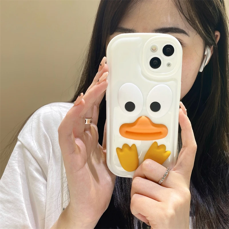 立体鸭子表情适用于苹果/华为/荣耀/OPPO/vivo/小米 手机壳防摔套
