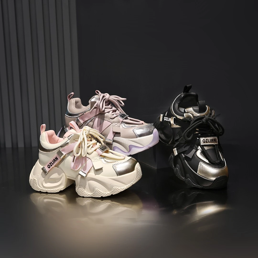 【现货】增高6cm 2023秋冬季新款网红老爹鞋休闲百搭时尚风女鞋9209