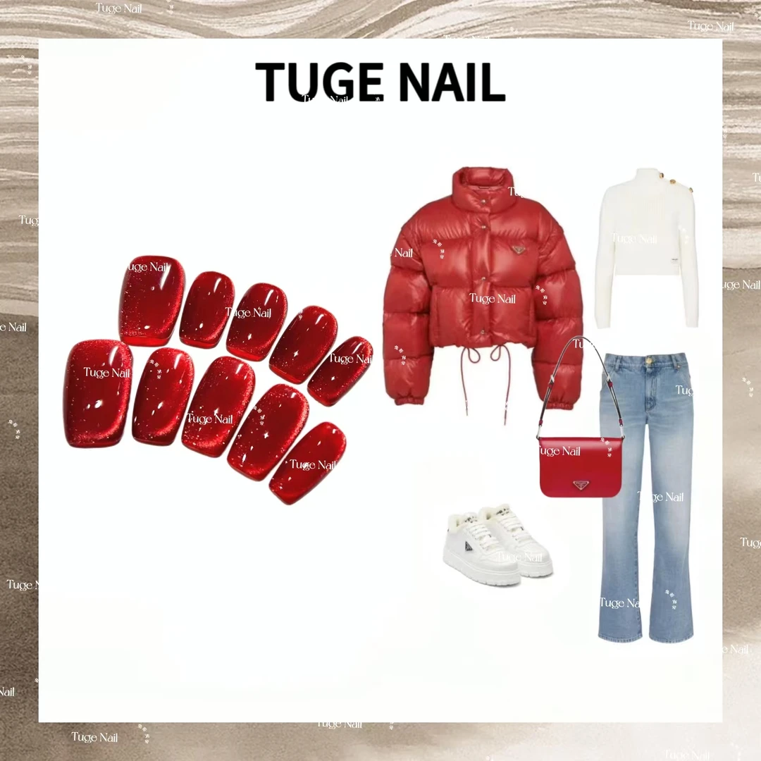 TugeNail "摩登时代"秋冬高级复古极简小众设计师美甲TGS230087