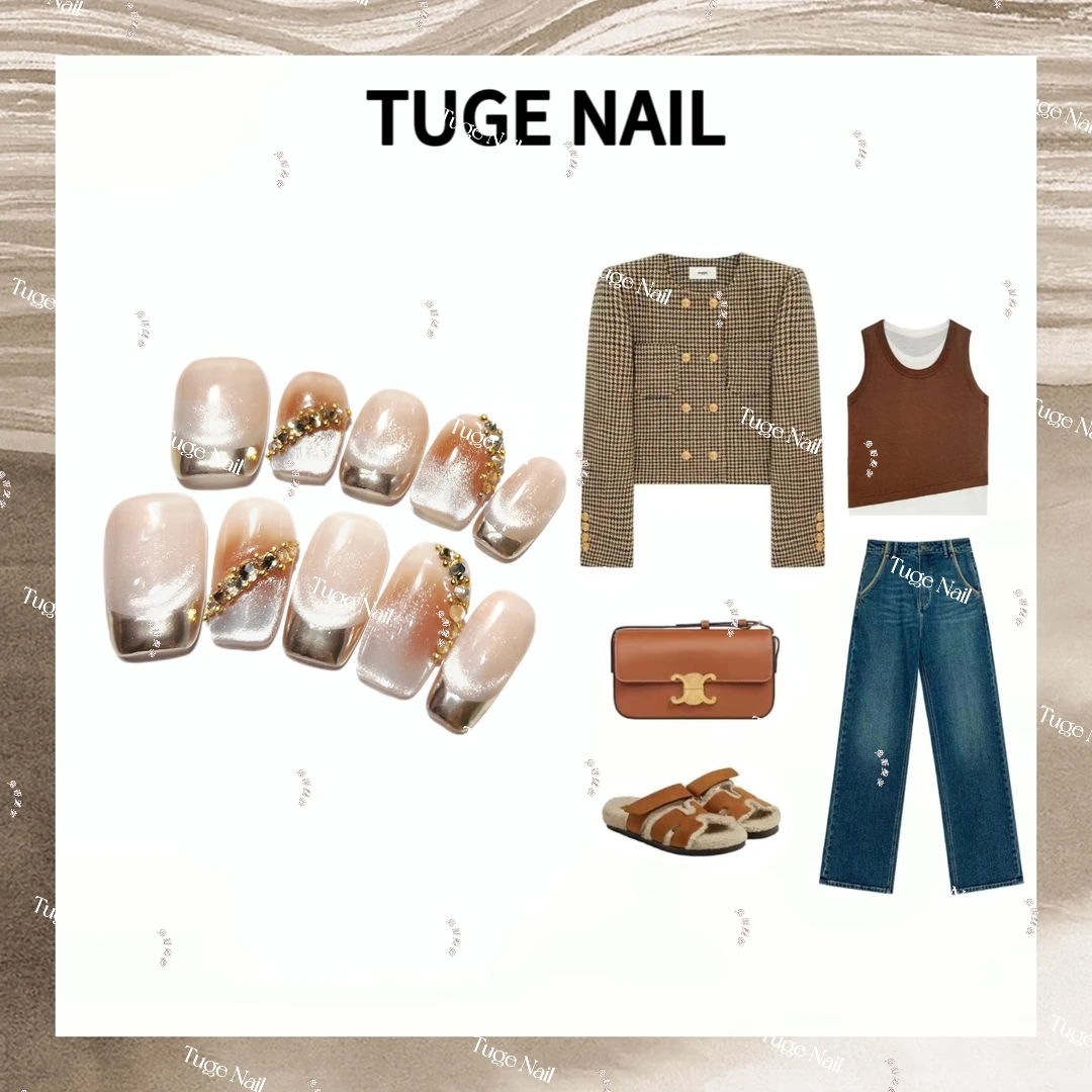 TugeNail 五金女孩 （国华钻）高级复古极简美甲小众设计师TGS20081