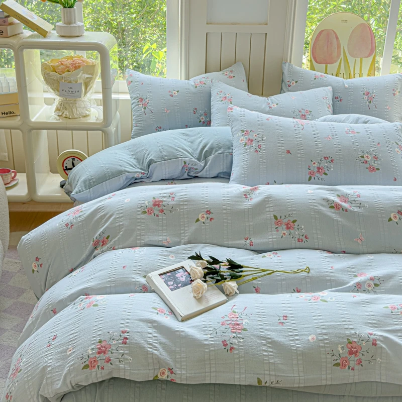 2024秋冬新款A类提花床单被罩主卧双人柔软舒适四件套可机洗床品