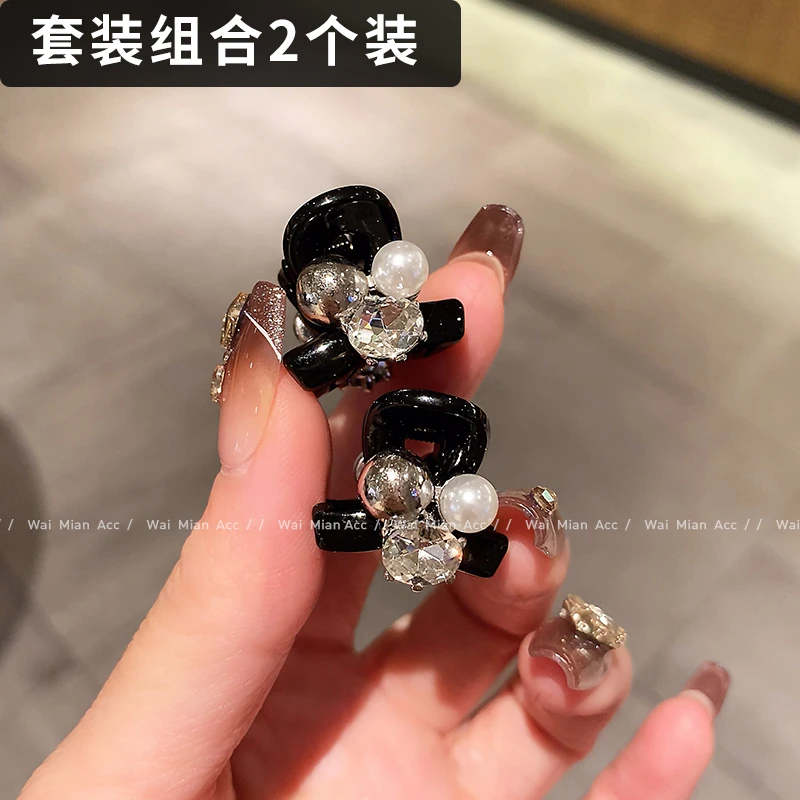 思朵精致小巧黑色小抓夹女时尚前额碎发夹百搭韩版侧边夹新款头饰