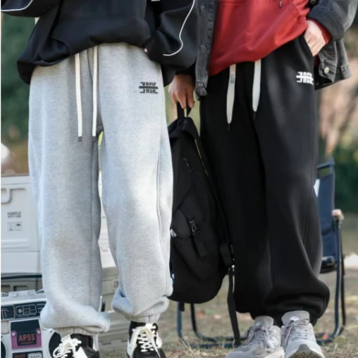 3820青少年冬季潮款加速度羊驼加绒卫裤