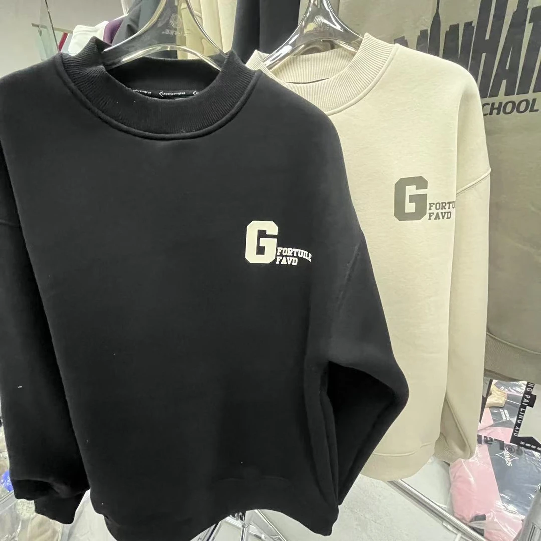 8825青少年潮款百搭休闲G驼绒卫衣