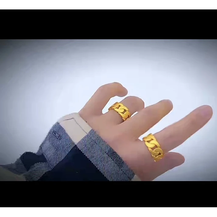 合金戒指 锁条戒指