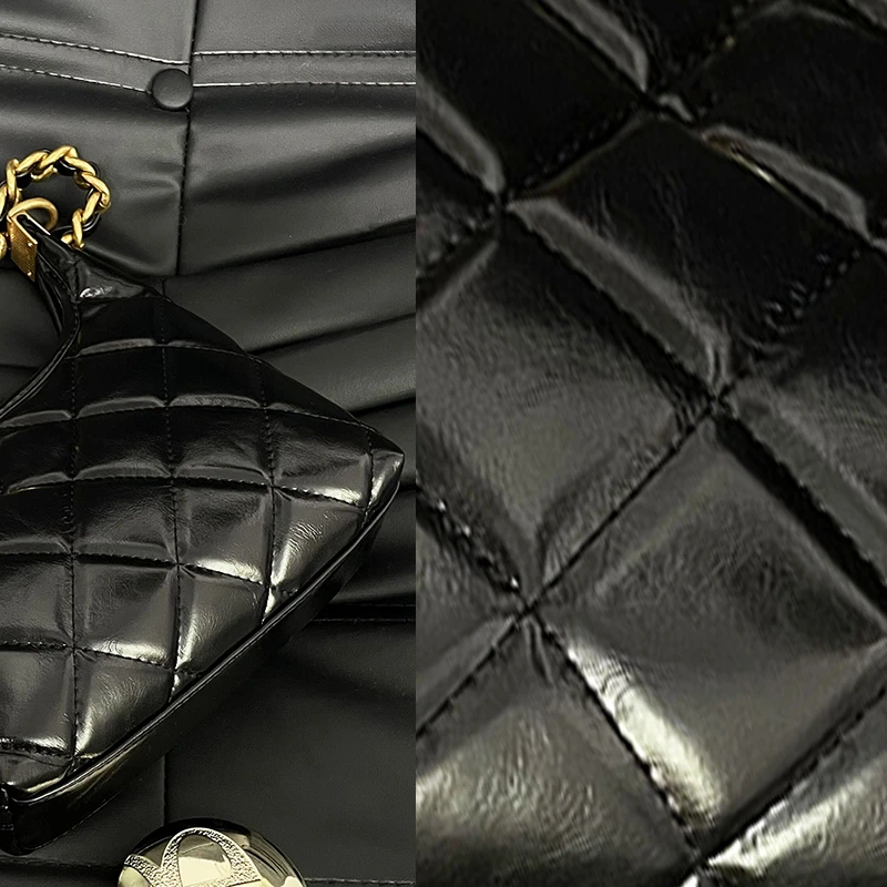 HOBO真皮包包女时尚菱格链条包新款高级感百搭牛皮单肩包腋下包