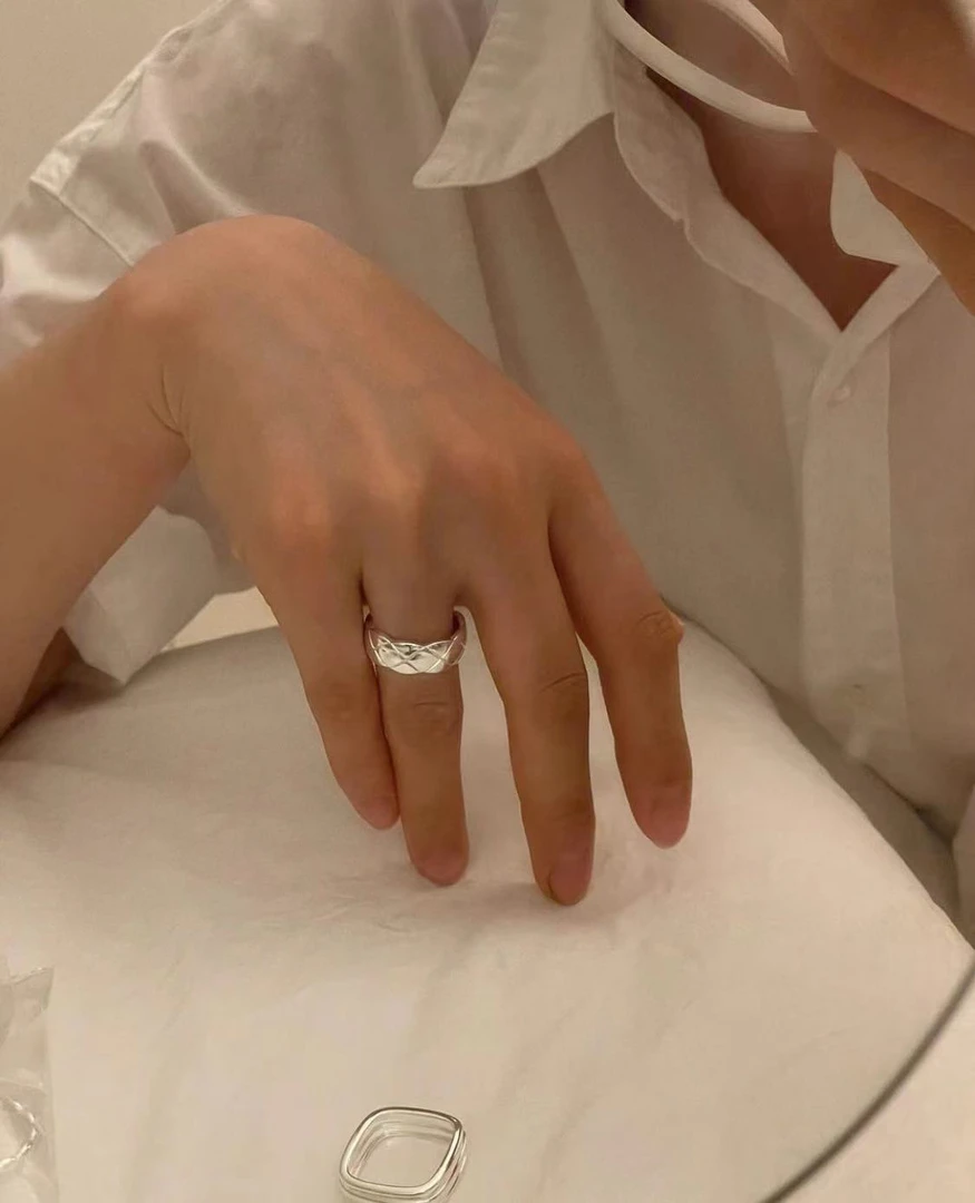 铜合金戒指 戒指简约时尚气质百搭小众