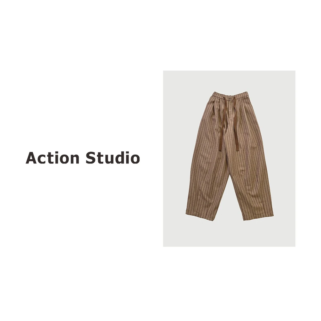 Action Studios大大 推荐新款秋冬休闲裤像素条纹1069长裤