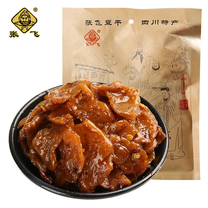 张飞手撕豆干180g四川特产麻辣豆腐干豆干零食小包装小吃辣条豆干