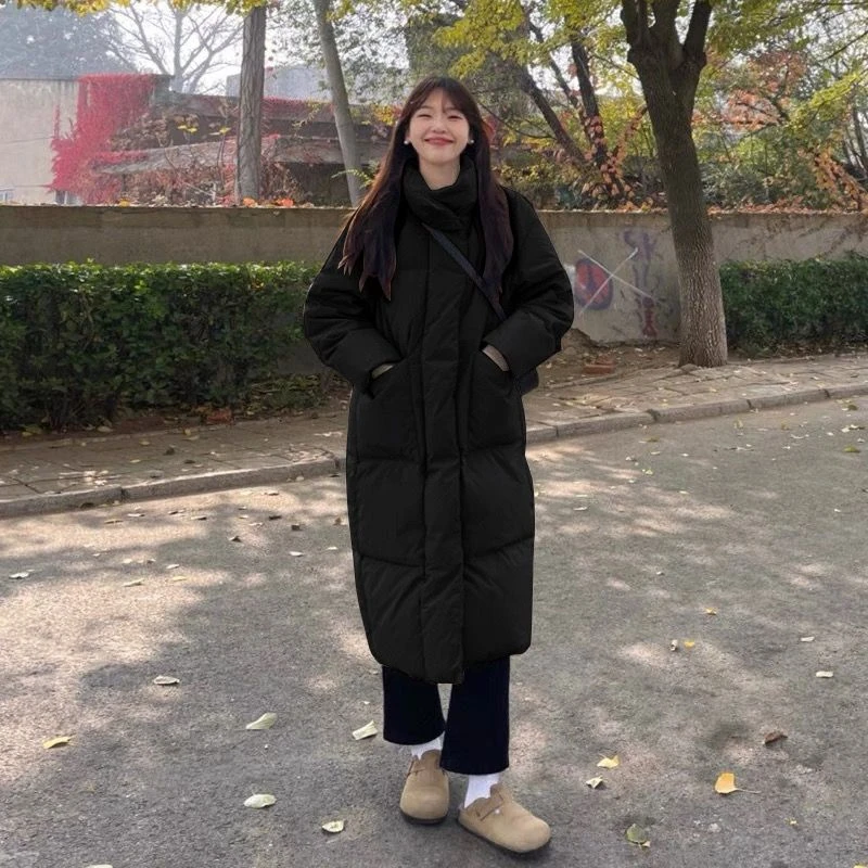 秋冬羽绒服女冬季外套羽绒服羽绒服2023新款长款面包服加厚美式