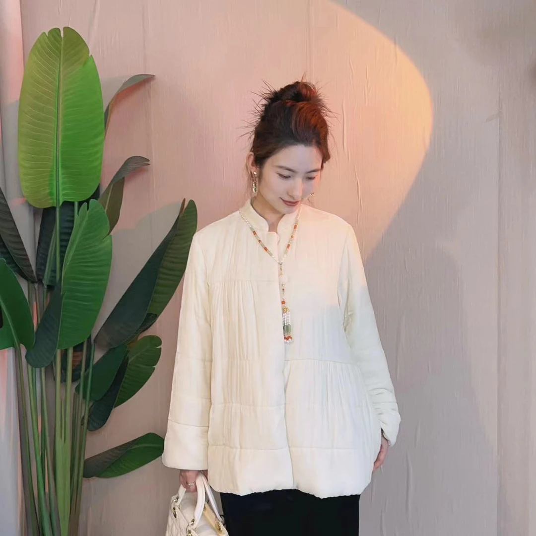 【飞哥女装】新款温柔休闲时尚简约桑蚕丝丝绒减龄外套208115