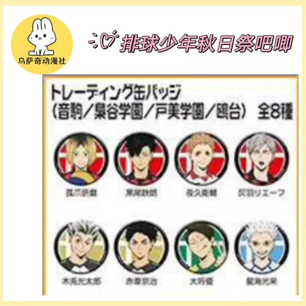 【现货】排球少年队服秋日祭吧唧徽章全8种（未成年人禁止下单）