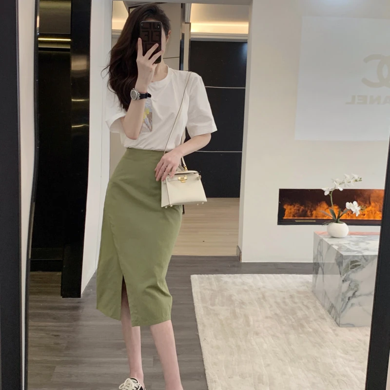 夏季新款可盐可甜气质减龄轻熟名媛包臀半身裙显瘦时尚两件套装女