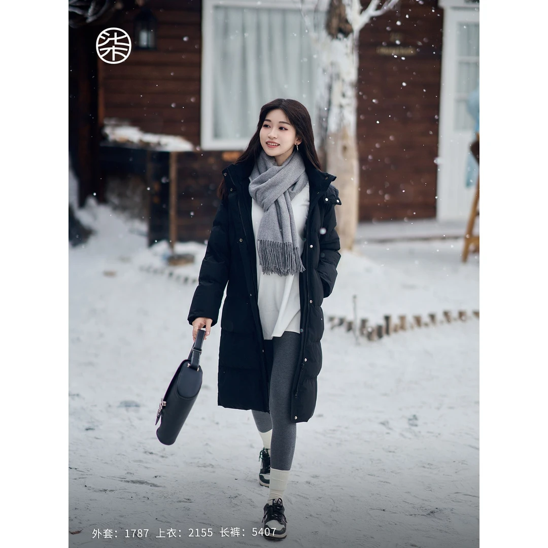 1787柒量一裁小个子黑色休闲显瘦长款棉服外套洋气棉衣小棉袄女款
