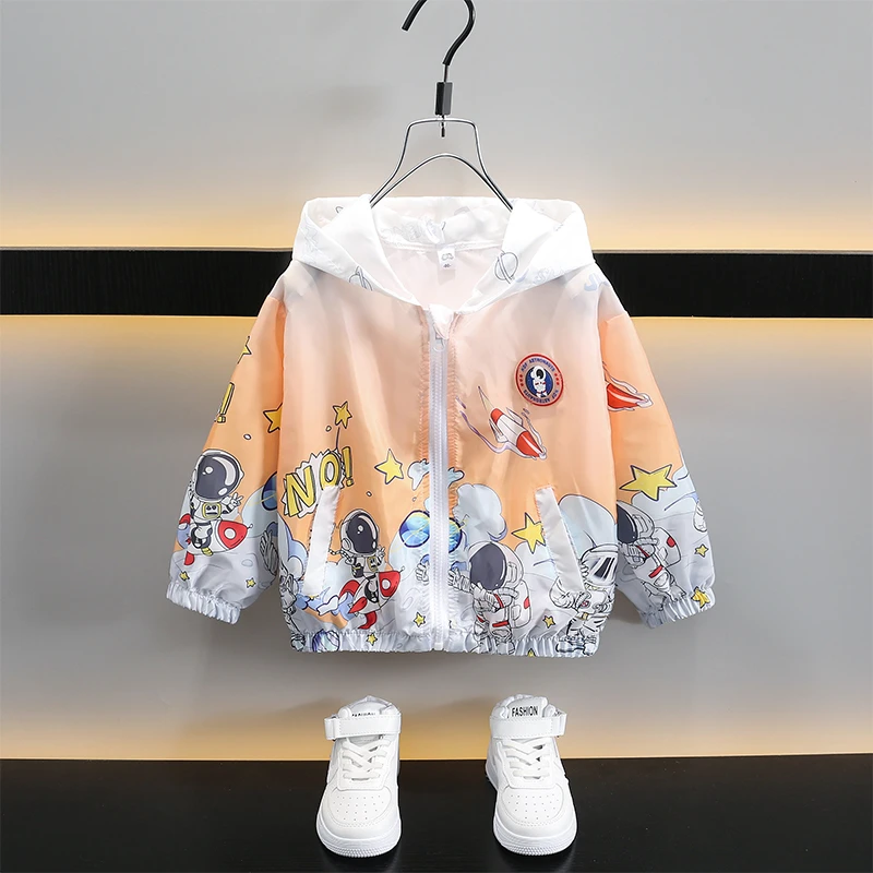 儿童防晒衣冰丝宝宝夏季皮肤透气小孩连帽轻薄款外套男童装服洋气