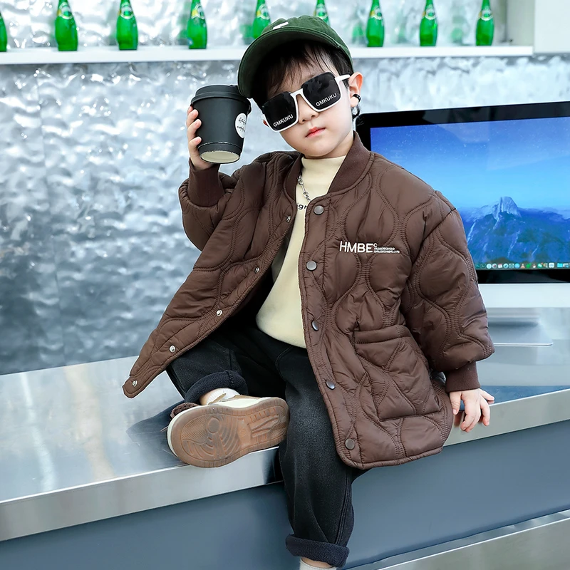 男童薄棉衣春秋冬款小童宝宝夹棉外套小棉袄韩版洋气儿童二棉棉服