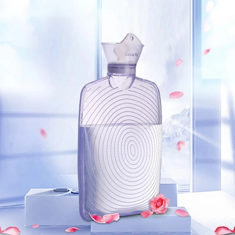 SAMPLY三朴注水热水袋冬季暖手大号暖手袋热敷肚子灌水防爆透明