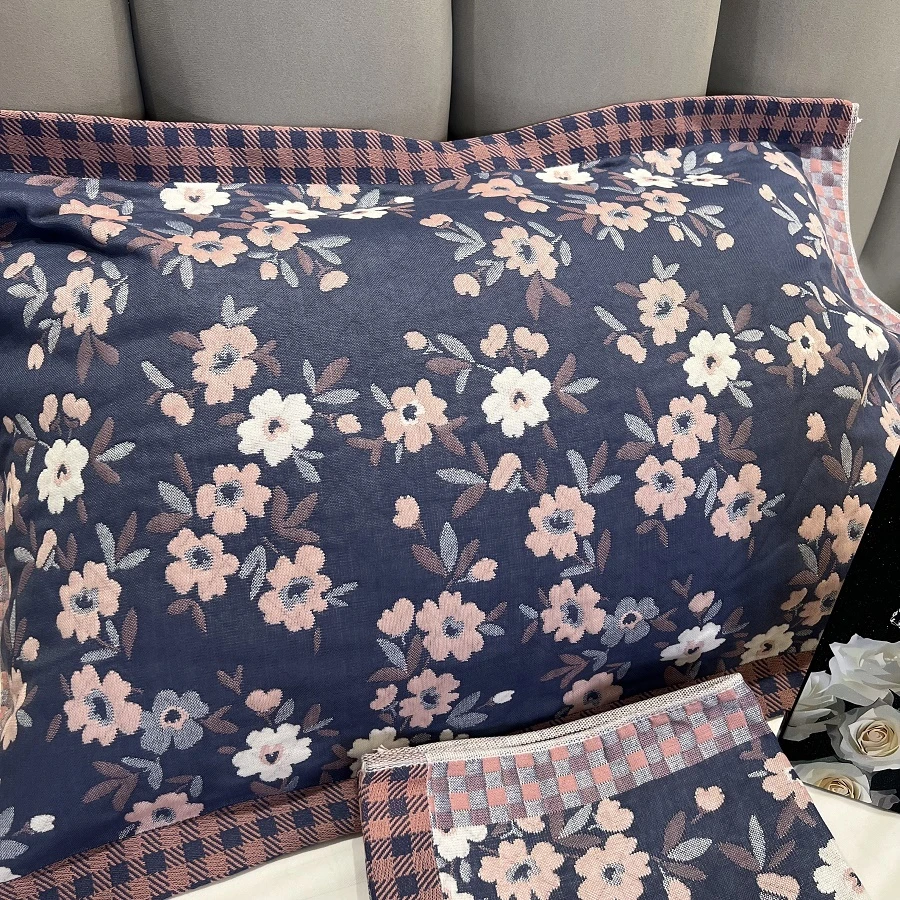 【碎花紫】52/78枕巾纱布亲肤舒适A类加厚机洗