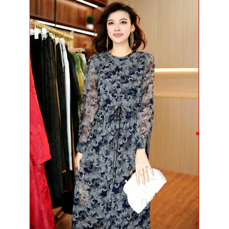 3338-15新款女士腰果花连衣裙