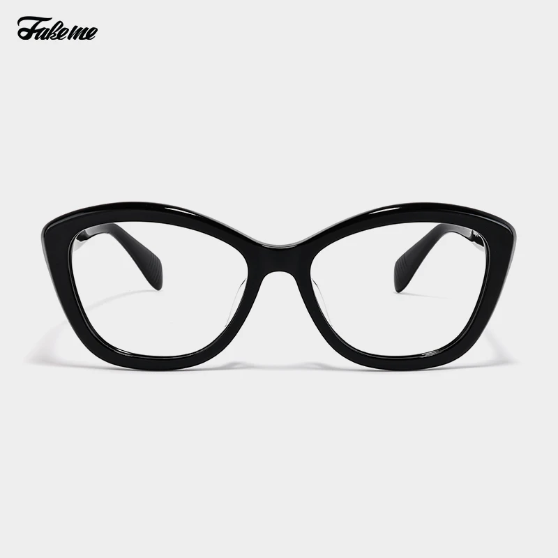 Fakeme中国限定时尚板材框光学镜可配镜法式雅丹风素颜镜 Bella