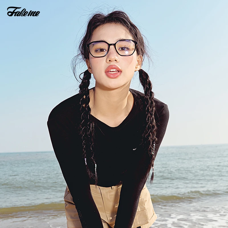 Fakeme(达人专属)光学镜多边方框素颜镜简约韩系近视镜架 tipsy