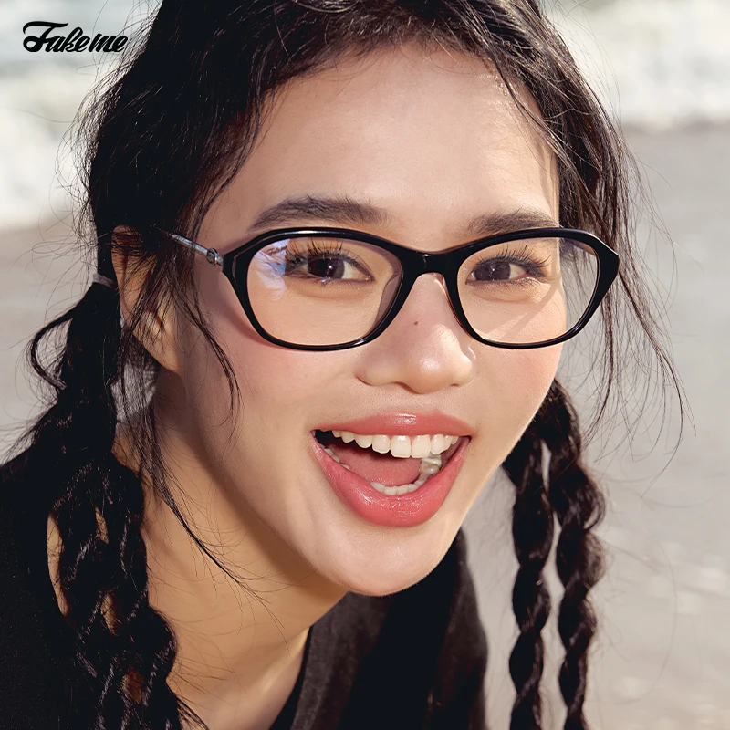 Fakeme(达人专属)热巴同款新品板材老钱风素颜镜慵懒感 cindy