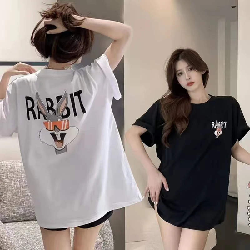 新款纯棉短袖T恤【双面兔子】
