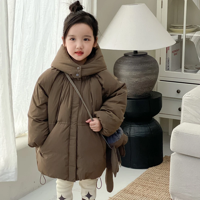 SmileBB韩国儿童羽绒服2023秋冬新款女童洋气可爱小兔子加厚中长