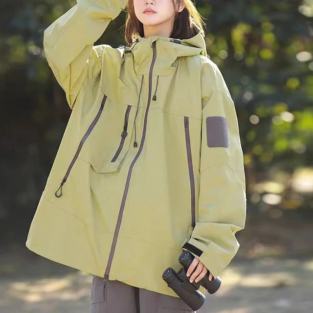 【冲锋衣外套】秋冬季新款长袖上衣百搭外套休闲女装9090[ES]K