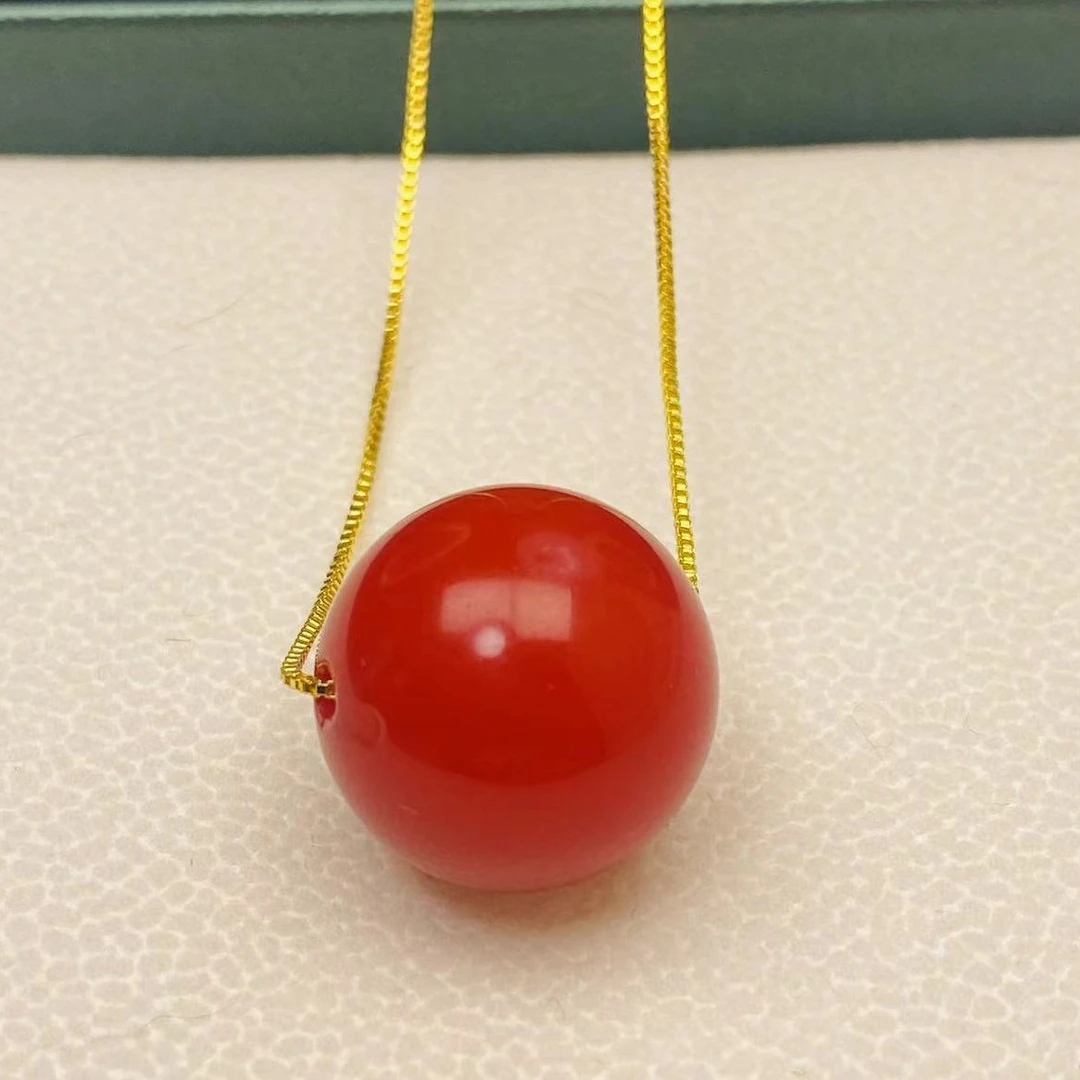 【正品保障】-天然保山帝王红 收藏级大颗单珠20mm路路通吊坠