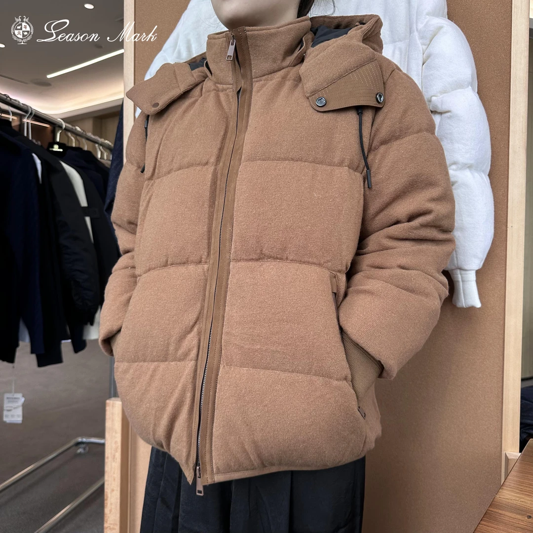 SEASONMARK秋冬新款羊毛羽绒服外套cleanfit简约时尚情侣保暖搭子