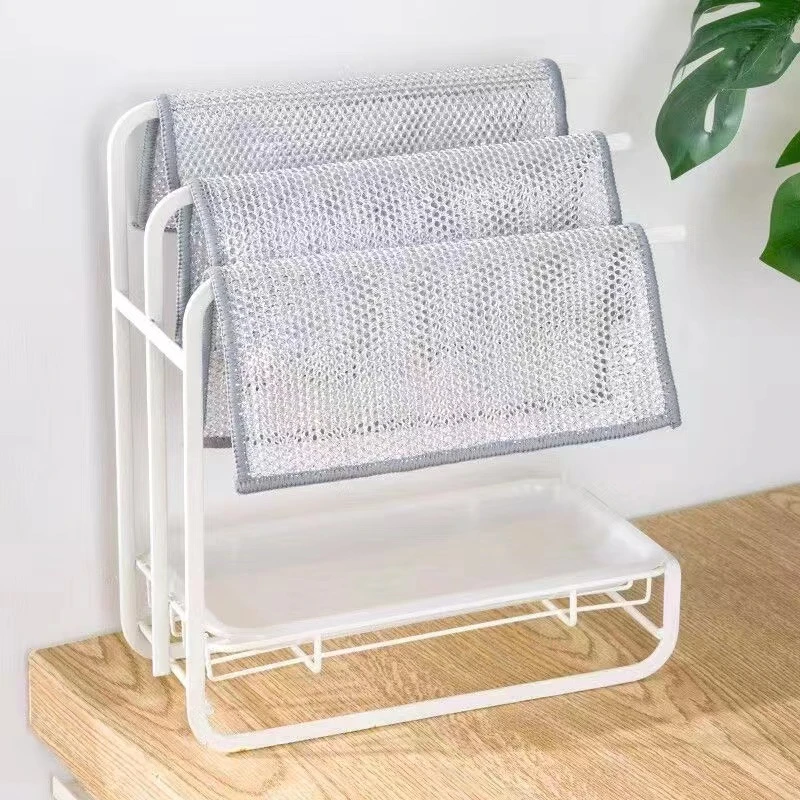 (发10条)银丝抹布家用洗碗巾去污耐磨厨房灶台洗锅洗碗清洗清洁布