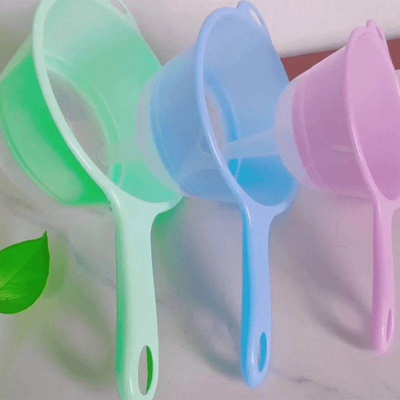 网漏带漏斗厨房沥水漏勺家用淘米过滤网带漏斗塑料家用简约过滤网