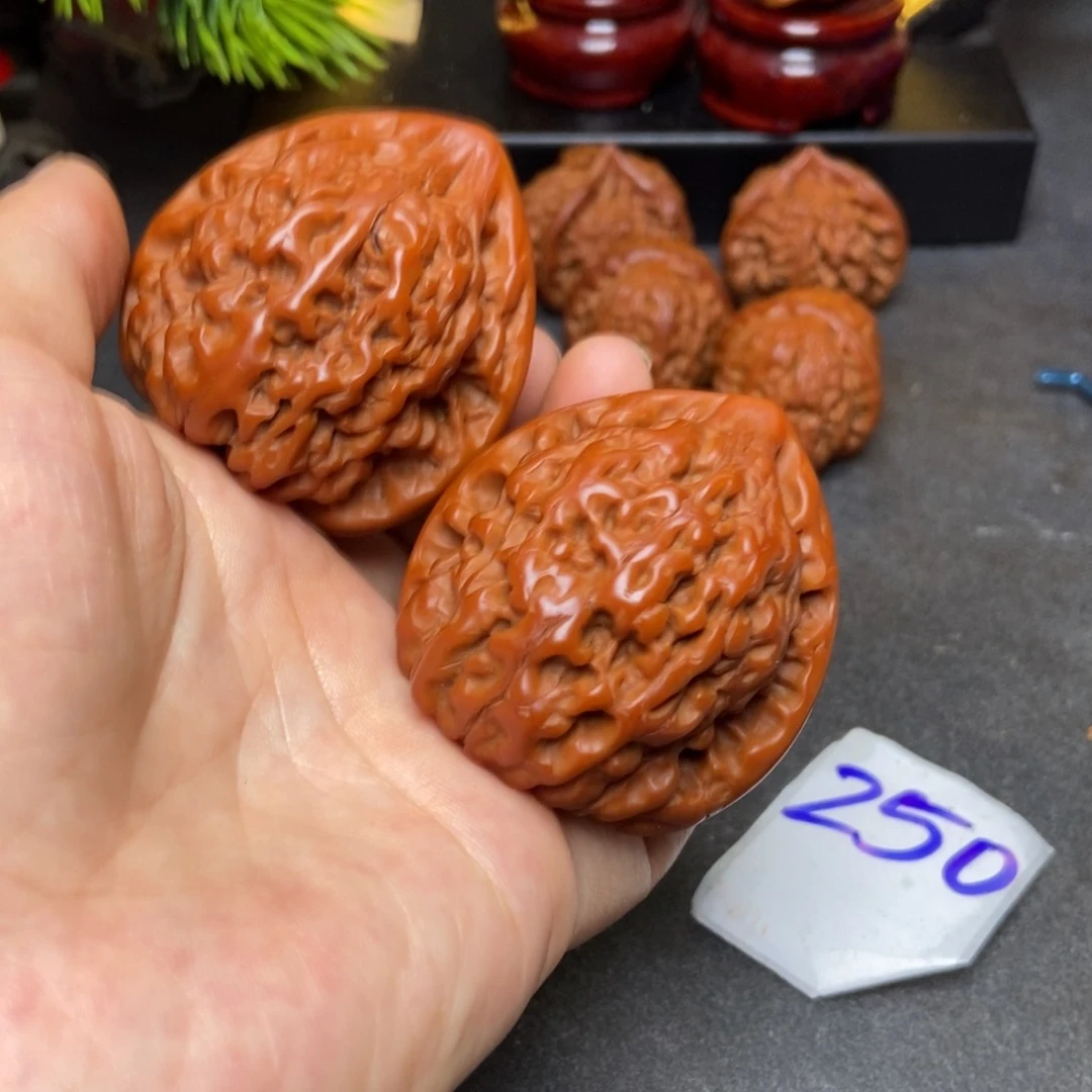 文玩核桃把件45官帽250