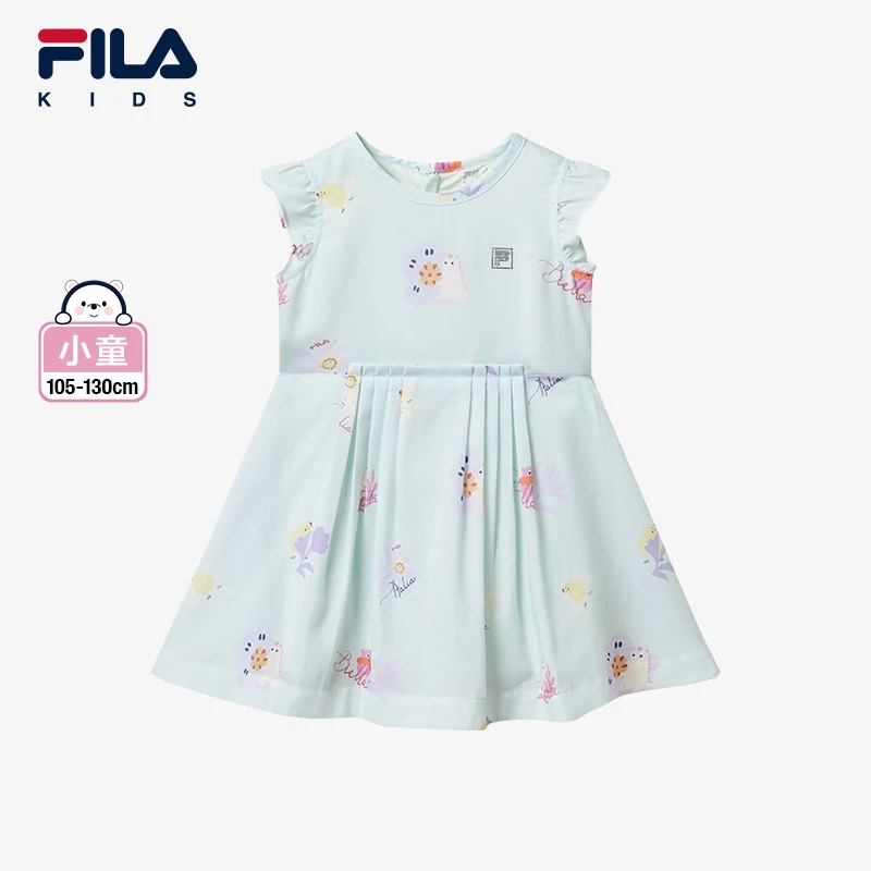 FILAKIDS【奇趣自然】斐乐女小童潮流时尚针织连衣裙K11G432302F