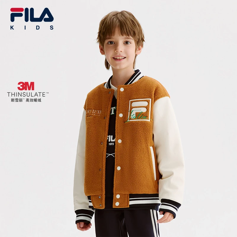 FILAKIDS斐乐儿童【暖绒】冬季大童新雪丽保暖时尚棉服K12B442910F