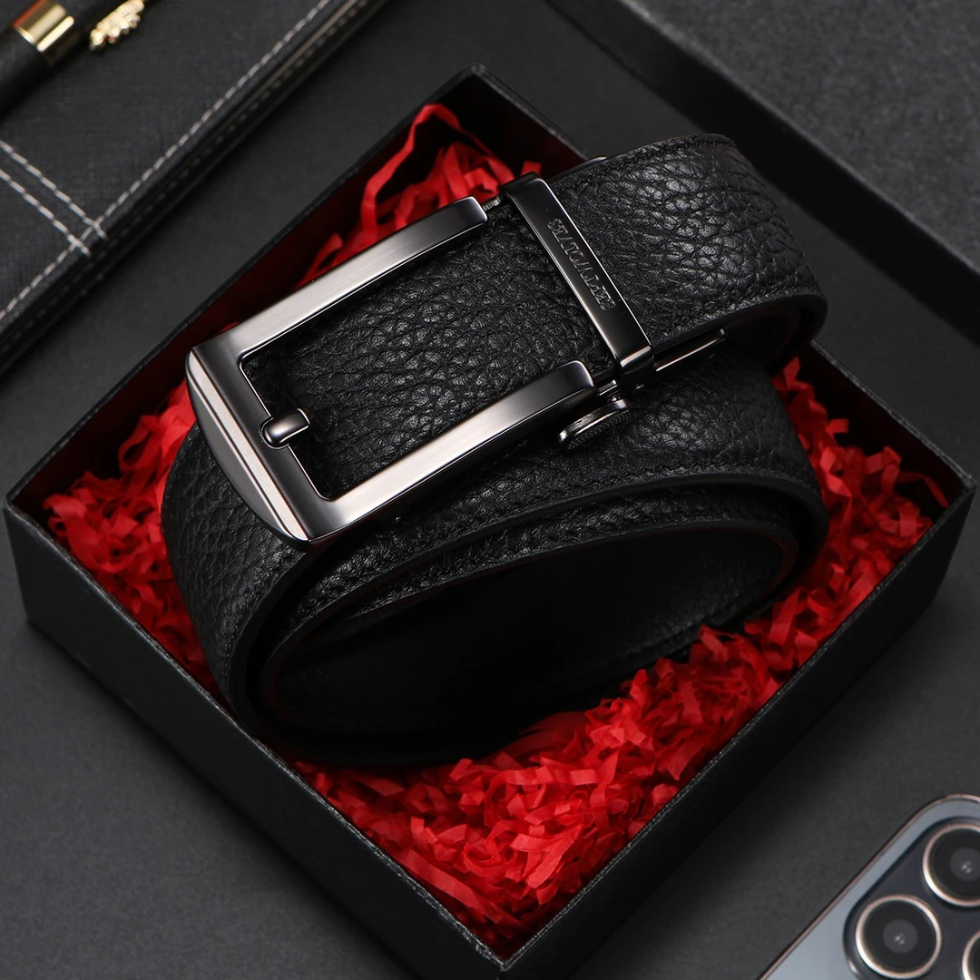 七匹狼皮带男士2025新款真皮正品自动扣腰带休闲商务牛皮裤带爸爸