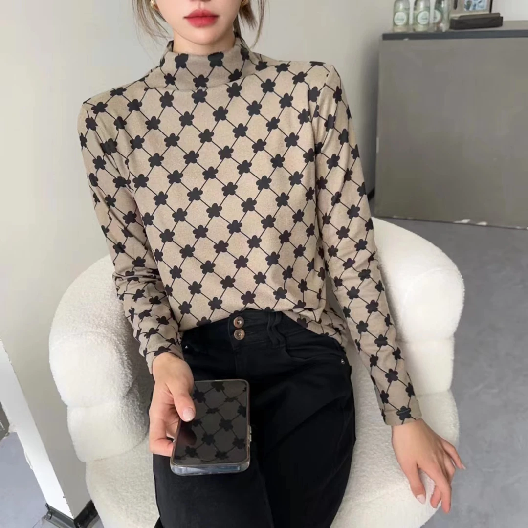 轻奢新款高端流星绒秋冬打底衫潮流百搭中高领长袖打底 A1528