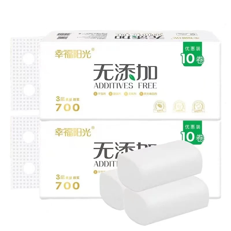 Sun Elements/幸福阳光无添加卷纸卫生纸擦手纸卷筒纸巾实惠装