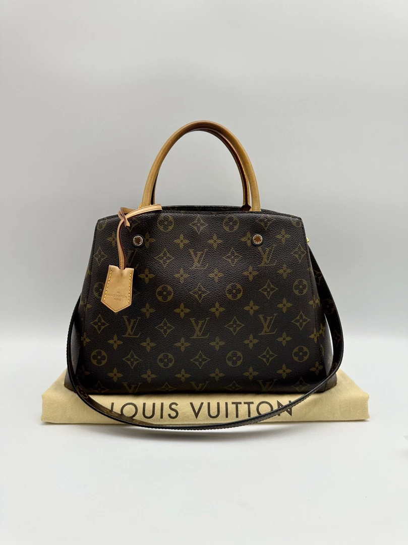 90新 LouisVuitton/路易威登 老花中号蒙田包01582