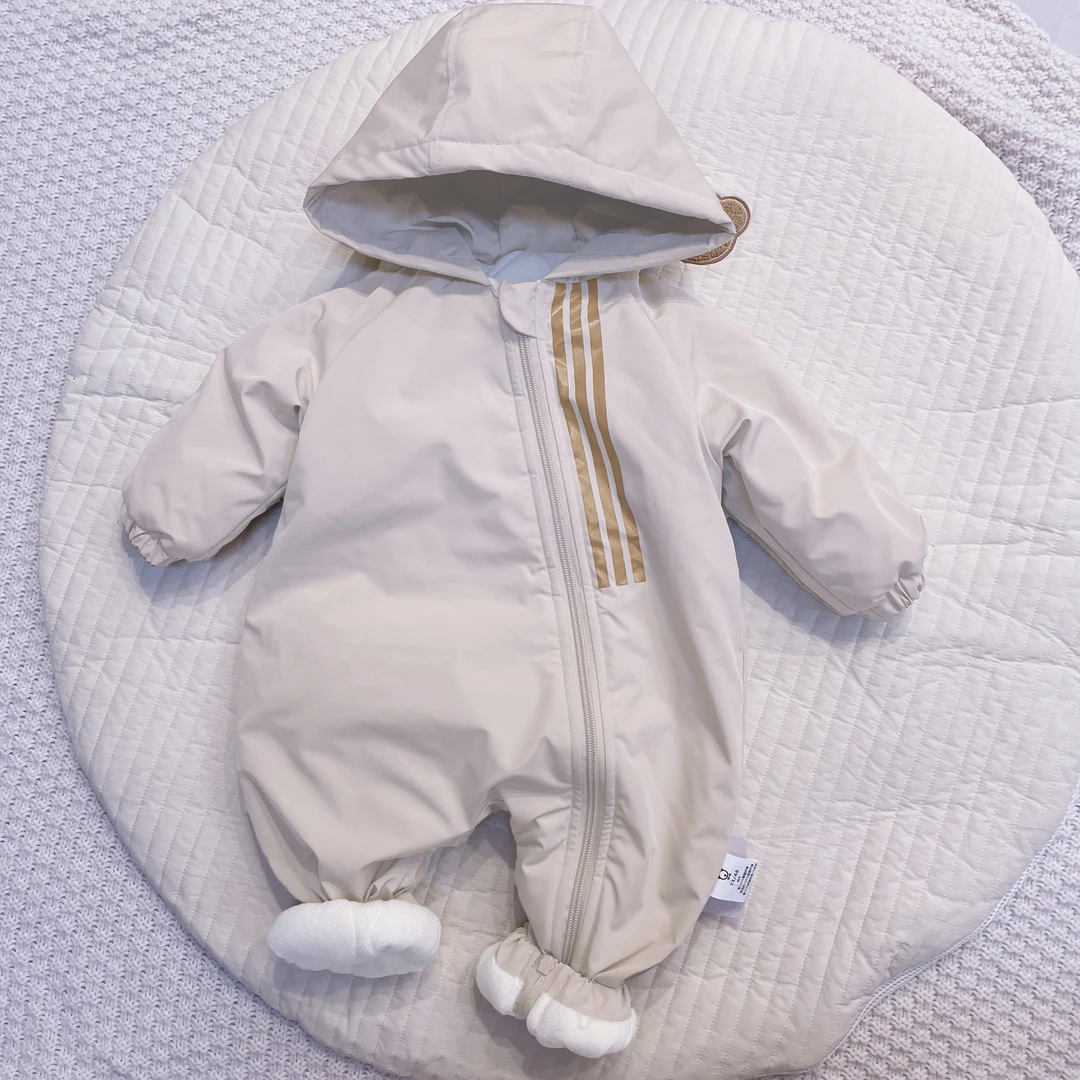 【薄绒运动风冲锋衣】哈衣连体衣服婴幼儿宝宝外穿新生儿衣服