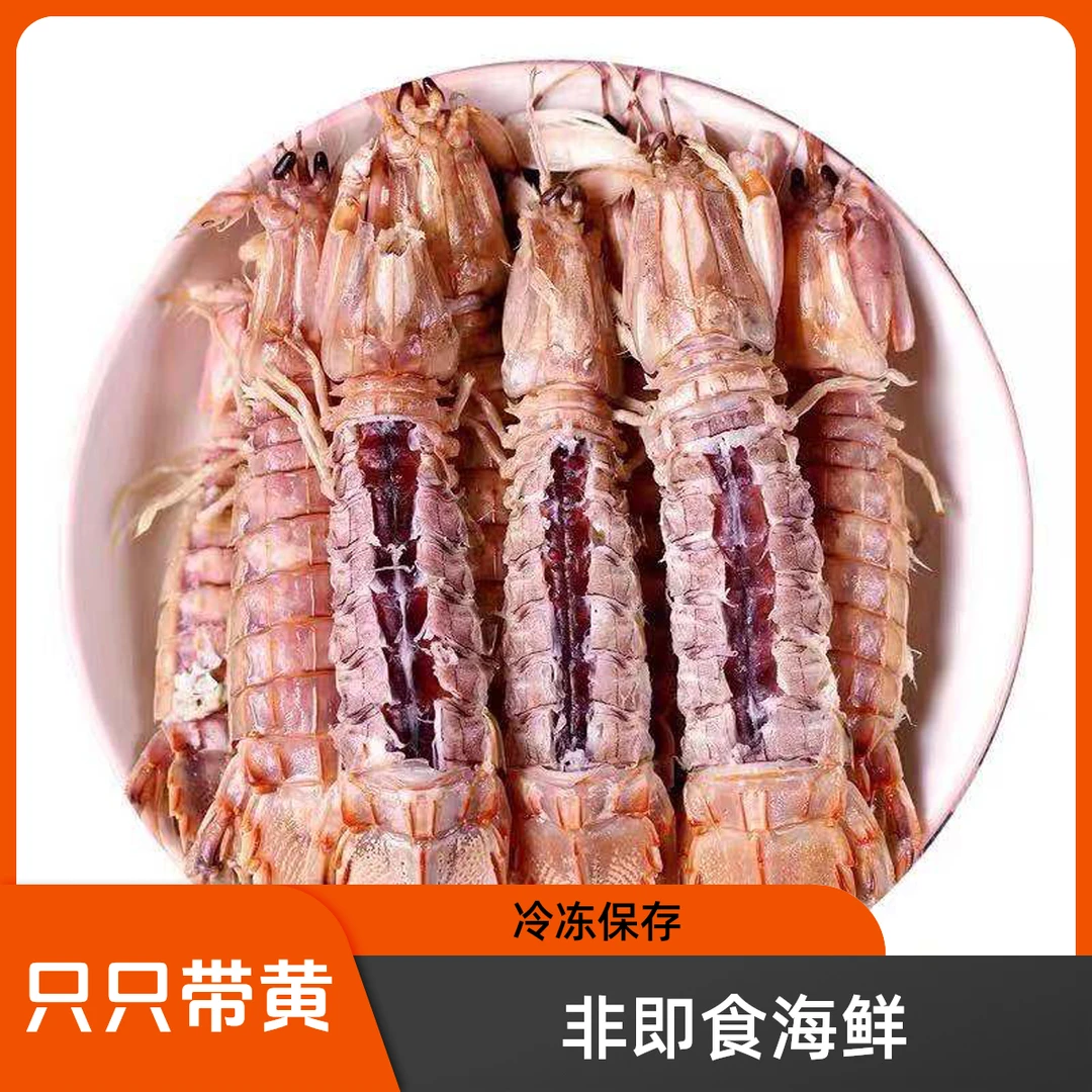 皮皮虾熟冻超大特大虾婆虾蛄冷冻濑尿虾富贵虾非即食海鲜水产大虾