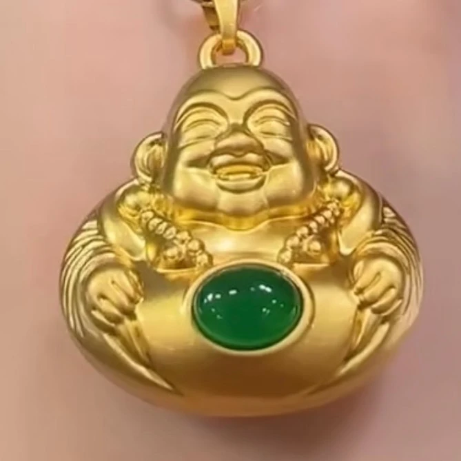 《精美礼盒》时尚佛光玉髓吊坠 百搭