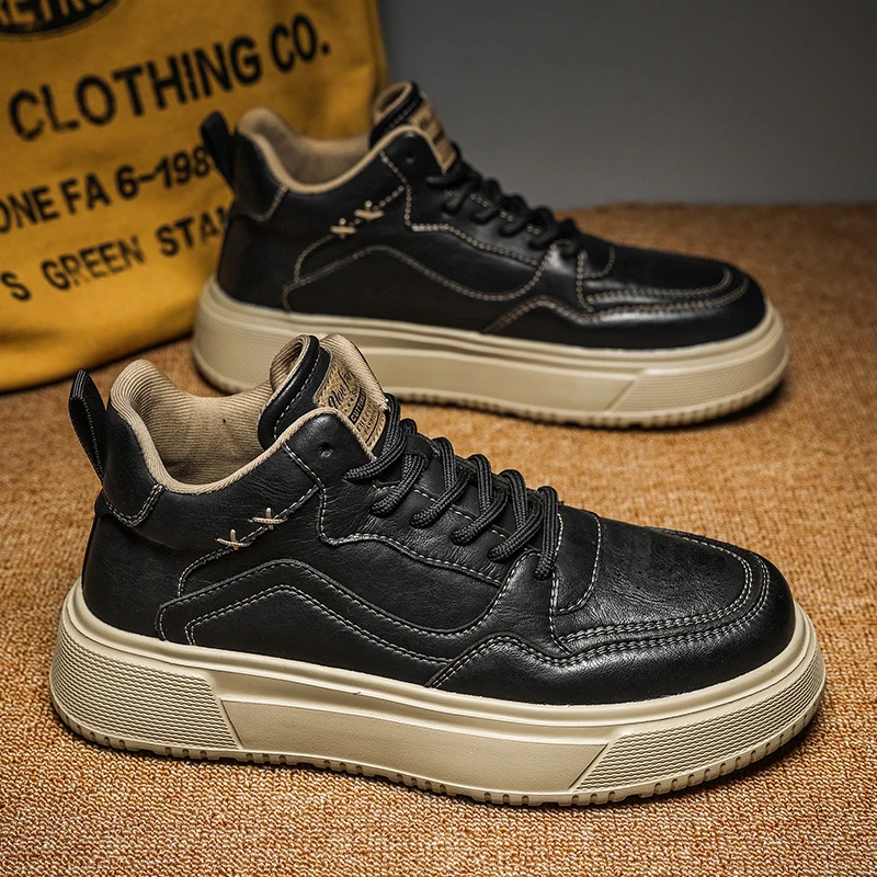 秋冬男鞋爆款2025新款男鞋高帮男士鞋子厚底休闲板鞋潮鞋MDY6152