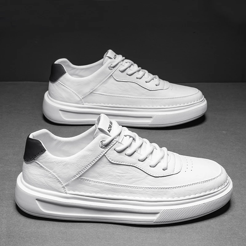 小白鞋男款2025新款时尚男鞋软底轻便男士板鞋休闲鞋潮鞋WQA2262