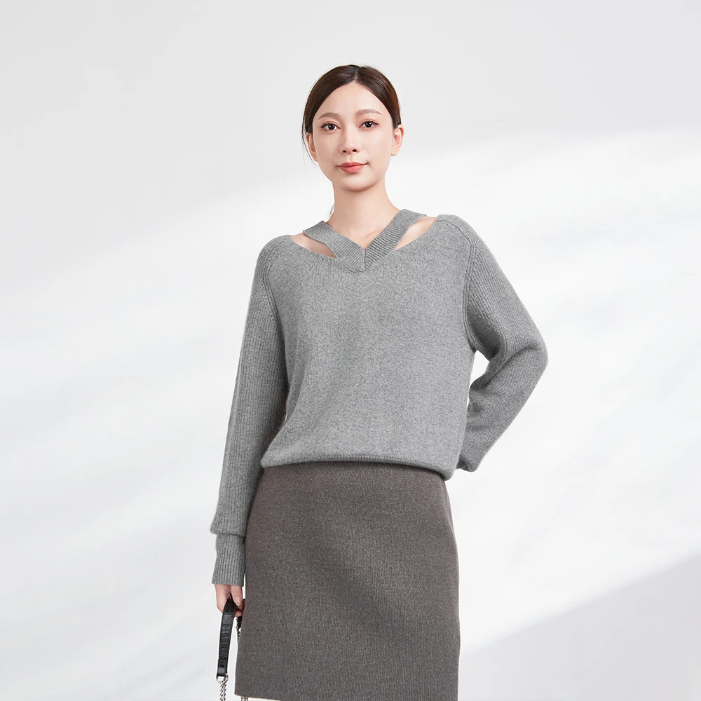 S·DEER圣迪奥女装上衣女装针织衫设计师秋季时尚针织衫S233Z35A9
